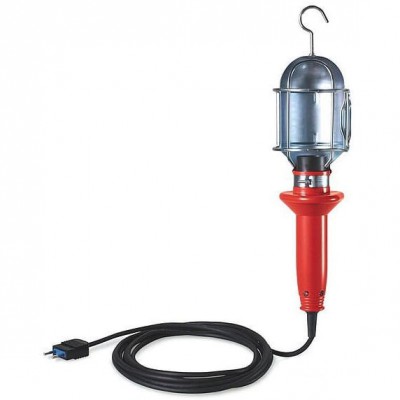 SCAME Lampa przenośna warsztatowa z ocynkowaną osłoną, gwintem E27 i przewodem 770.299 /10m/ czerwono-srebrny