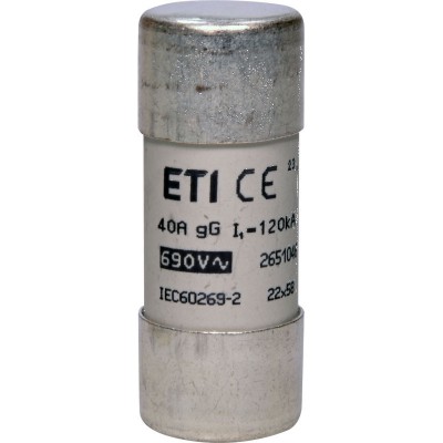 ETI Wkładka topikowa cylindryczna CH22x58 gG 40A 690V