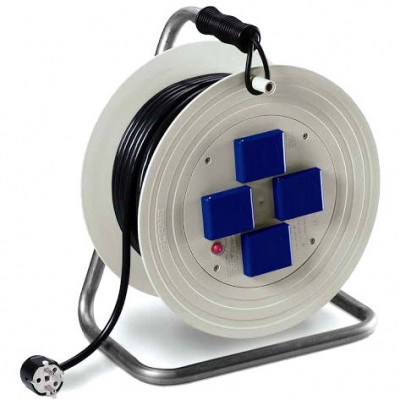 SCAME Przedłużacz bębnowy 4x230V H05RR-F 3x1,5mm² 50m Szary