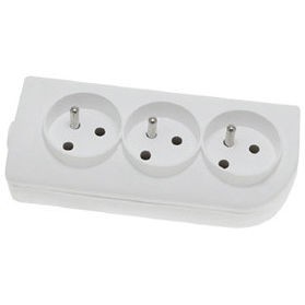 ELGOTECH Gniazdo przenośne 3-krotne z uziemieniem 16A 250V /Biały/