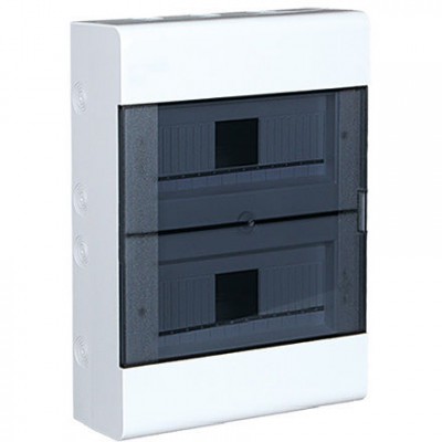 ELEKTRO PLAST OPATÓWEK Rozdzielnica plastikowa natynkowa 24 moduły (2x12) N+PE IP40 SRN-24 /Drzwi dymne/