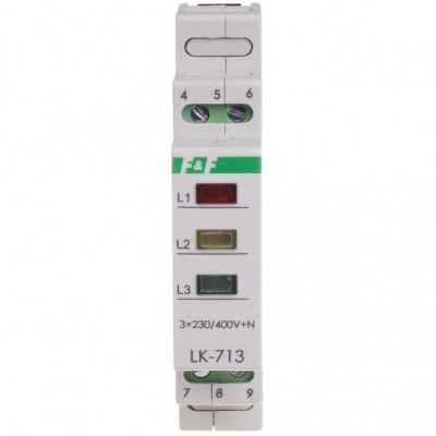 F&F Lampka sygnalizacyjna LK-713R 3x 230 V+N /3x Czerwony/