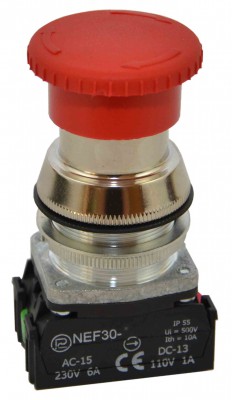 PROMET Przycisk bezpieczeństwa 1Z+1R przez obrót czerwony IP55