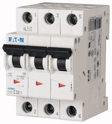 EATON 278876 Wyłącznik nadprądowy FAZ C32A 3M 3P 15kA FAZ-C32/3