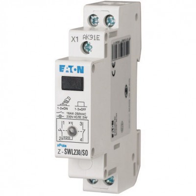 EATON Łącznik modułowy 16A 1Z+1R 1M 230V AC/DC + LED bez samopowrotu Z-SWL230/SO