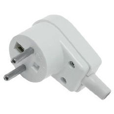 ELGOTECH Wtyczka kątowa z uziemieniem 16A 250V /Biały/
