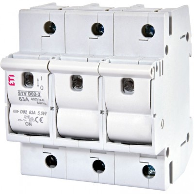 ETI 002271004 Rozłącznik bezpiecznikowy STV D02 3P 63A 4.5M 230/400V AC