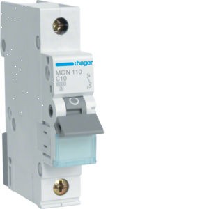 HAGER MCN110E Wyłącznik nadprądowy C10A 1M 1P 6kA MCN110E
