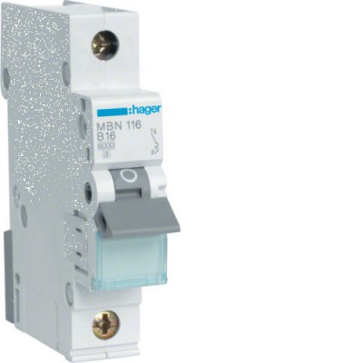 HAGER MBN120E Wyłącznik nadprądowy B20A 1M 1P 6kA MBN120E