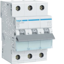 HAGER MBN316E Wyłącznik nadprądowy B16A 3M 3P 6kA MBN316E