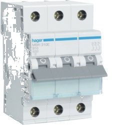 HAGER MCN310E Wyłącznik nadprądowy C10A 3M 3P 6kA MCN310E