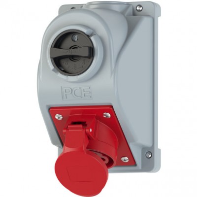 PCE 96062540W Gniazdo stałe z wyłącznikiem 0-1 32/5 400V IP44 96062540W