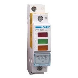 HAGER Lampka sygnalizacyjna LED 230V AC /Czerwony+Zielony+Pomarańczowy/