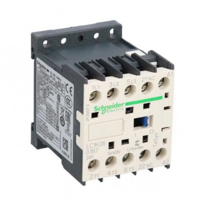 SCHNEIDER LC1K0601B7 Miniaturowy stycznik mocy 6A cewka 24V AC 3P 1R zaciski śrubowe