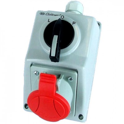 ELEKTROMET Zestaw instalacyjny L-0-P z gniazdem, 32/5 IP54 C32-48N