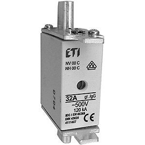 ETI Wkładka topikowa NH000 gG 10A 500V