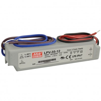 PULSAR Zasilacz LED 35W 3A 90-264V AC / 127-370V DC 12V