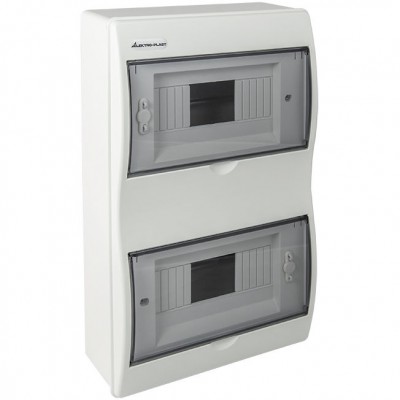 ELEKTRO PLAST OPATÓWEK Rozdzielnica plastikowa natynkowa 16 modułów (2x8) N+PE IP40 RN-16 /Drzwi dymne/