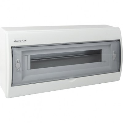 ELEKTRO PLAST OPATÓWEK Rozdzielnica plastikowa natynkowa 18 modułów N+PE IP40 RN-18 /Drzwi dymne/