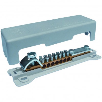 SIMET Szyna wyrównująca potencjał SWP2 690V 50 mm²/ 7×25 mm²/ 30×4 mm² /Szary/