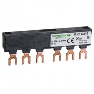 SCHNEIDER Szyna grzebieniowa 63A 690V 3-biegunowa 2 odpływy rozstaw /45mm/