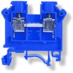 SIMET Złączka szynowa 2‑przewodowa 10mm² ZSG 1-10.0Nn /Niebieski/