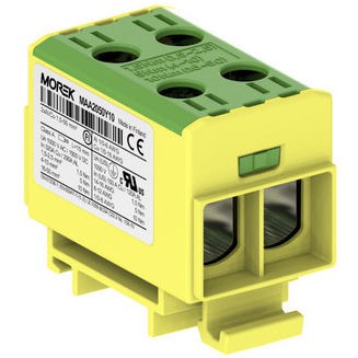 SIMET Złączka szynowa przelotowa 2xAl/Cu 1,5-50mm² /Żółto-zielona/