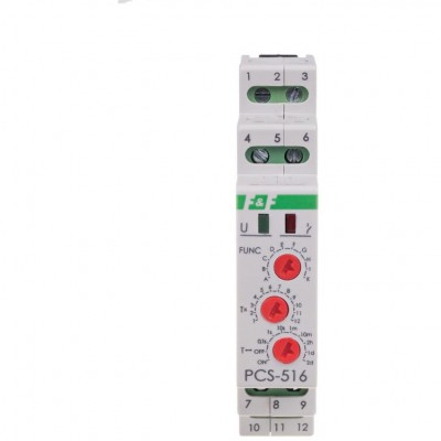 F&F PCS-516DUO Przekaźnik czasowy DUO 8A 230V AC / 24V AC/DC na szynę TH35