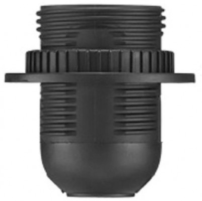 PAWBOL Oprawka termoplastyczna E27-1 z kołnierzem D.3006 /1szt./ Czarny