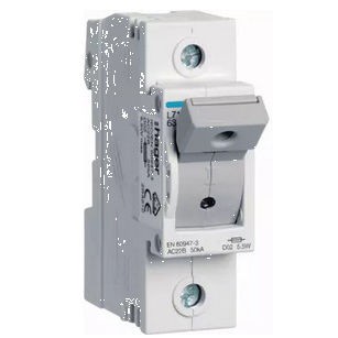 HAGER Modułowy rozłącznik bezpiecznikowy D02 63A 400V AC 110 / 220V DC 1P