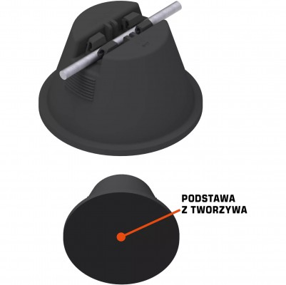 AN-KOM Uchwyt betonowy w tworzywie z podstawką z  tworzywa FI 8 B931516