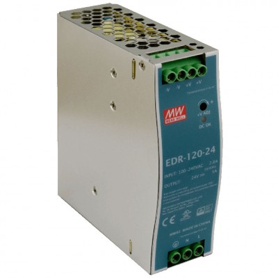 PULSAR Zasilacz na szyne DIN 120W 5A 90-264V AC / 127-370V DC 24V
