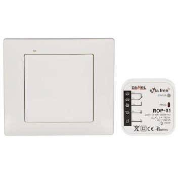 ZAMEL EXF10000069 Zestaw sterowania bezprzewodowego (RNK02+ROP01) Exta Free RZB-01