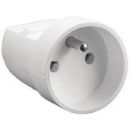 ELGOTECH Gniazdo przenośne 1-krotne z uziemieniem 16A 250V /Biały/