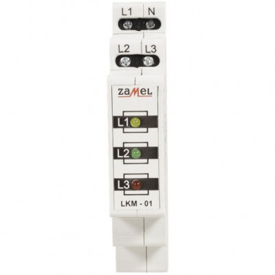 ZAMEL Wskaźnik zasilania LED LKM-01-40 230/400V AC /Czerwony+Zielony+Żółty/