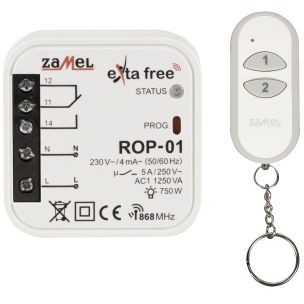 ZAMEL EXF10000077 Zestaw sterowania bezprzewodowego (ROP01+P257/2) Exta Free RZB-05