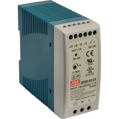 PULSAR Zasilacz na szyne DIN MDR 40,8W 1,7A 85-264V AC / 120-370V DC 24V
