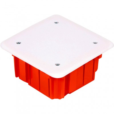 ELEKTRO-PLAST NASIELSK 0260-01 Puszka instalacyjna podtynkowa INSTALL-BOX 89x89x50mm IP40 /Kolor ceglasty, wieczko białe/ Ceglasty