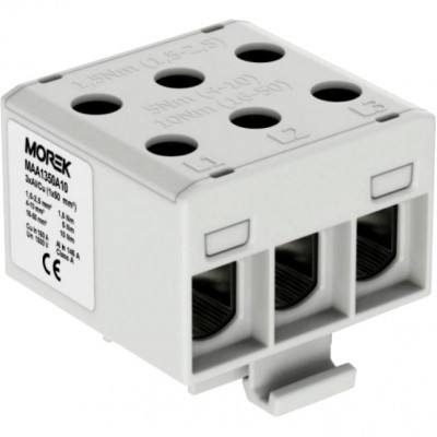 SIMET Złączka szynowa przelotowa 3xAl/Cu 1,5-50mm² /Szara/