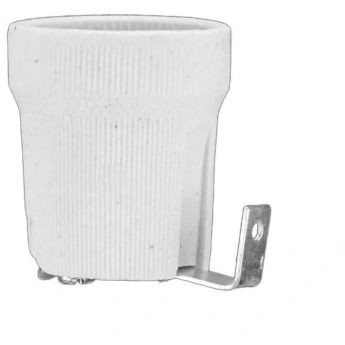 PAWBOL Oprawka porcelanowa na gwint E27 z uchwytem