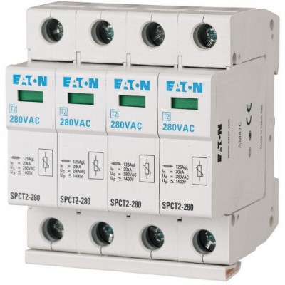 EATON Ogranicznik przepięć SPCT2-280/4 TN, TNS, TNCS 280VAC 20/40kA 4P