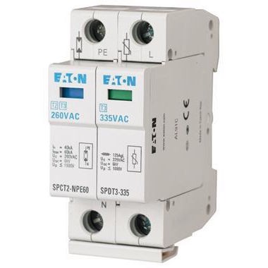 EATON Ogranicznik przepięć SPDT3-335-1+NPE T3 D 1P+N 335VAC 2,5/10kA 2P