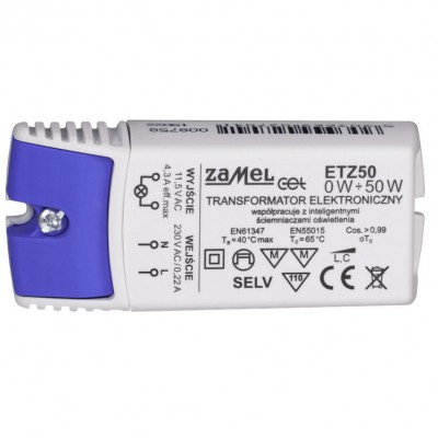 ZAMEL Transformator elektroniczny ETZ50 230/11,5V 0-50W