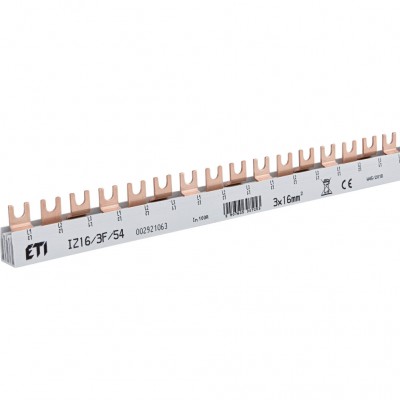 ETI Szyna łączeniowa izolowana  IZ16/3F/54 100A 500V 3F 54M 16mm²