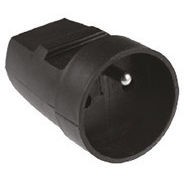 ELGOTECH Gniazdo przenośne 1-krotne z uziemieniem 16A 250V /Czarny/