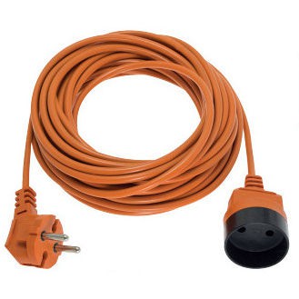ELGOTECH Przedłużacz ogrodowy przenośny 1-krotny bez uziemienia 25M 2x1mm² /Pomarańczowy/