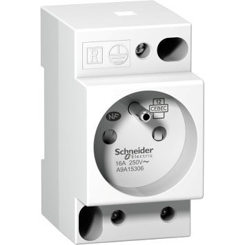 SCHNEIDER Gniazdo modułowe Acti9 iPC-F z bolcem na szynę DIN 16A 250V