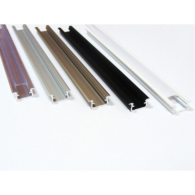 RGB TECHNIK Profil LED podtynkowy 2mb klosz przezroczysty /Aluminium naturalne/
