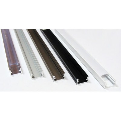 RGB TECHNIK Profil LED slim natynkowy 1mb klosz mleczny /Aluminium naturalne/