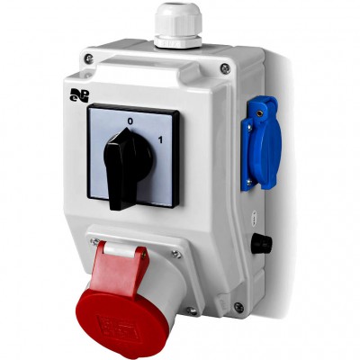 ELEKTRO-PLAST NASIELSK Zestaw siłowy instalacyjny natynkowy IP44 RS-Z 0-1 1x32/5, 1x230V /120x195x105mm/